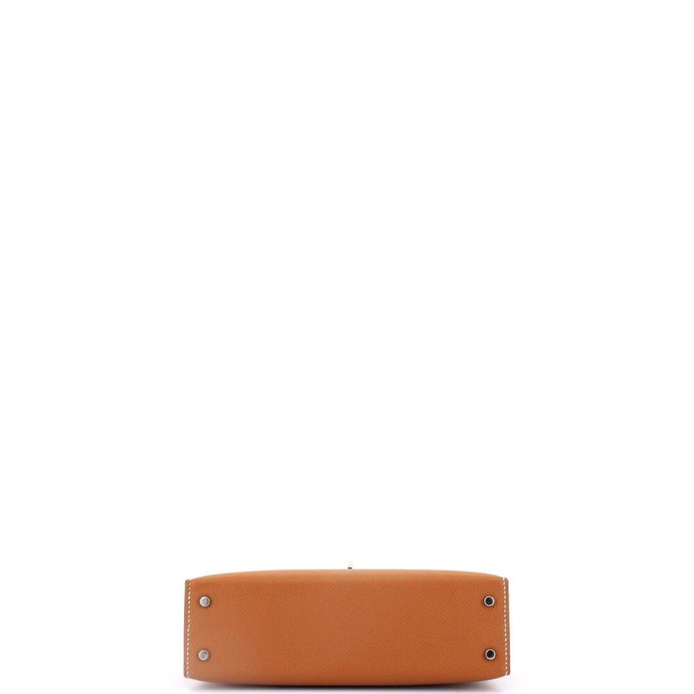 Hermes Kelly Mini II Bag Gold Epsom with Palladium Hardware 20 Brown - Picture 5 of 8